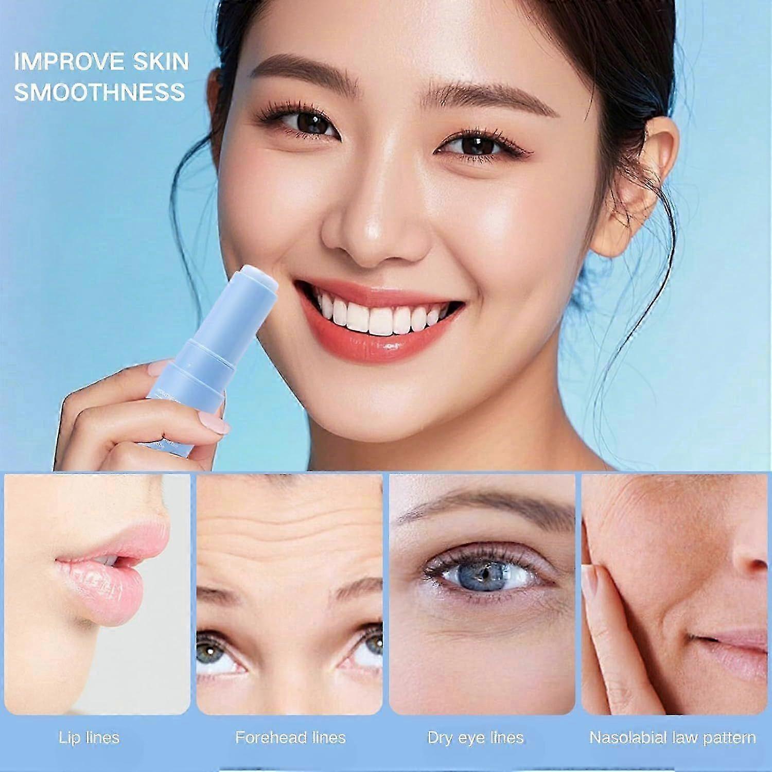 Cooling Moisturizing Multi Balm Stick, Anti-Wrinkle & Hydrate Eye Balm Stick, Face Moisturizer Primer Hydrating Wand, Reduce Wrinkles, Minimize Dark &