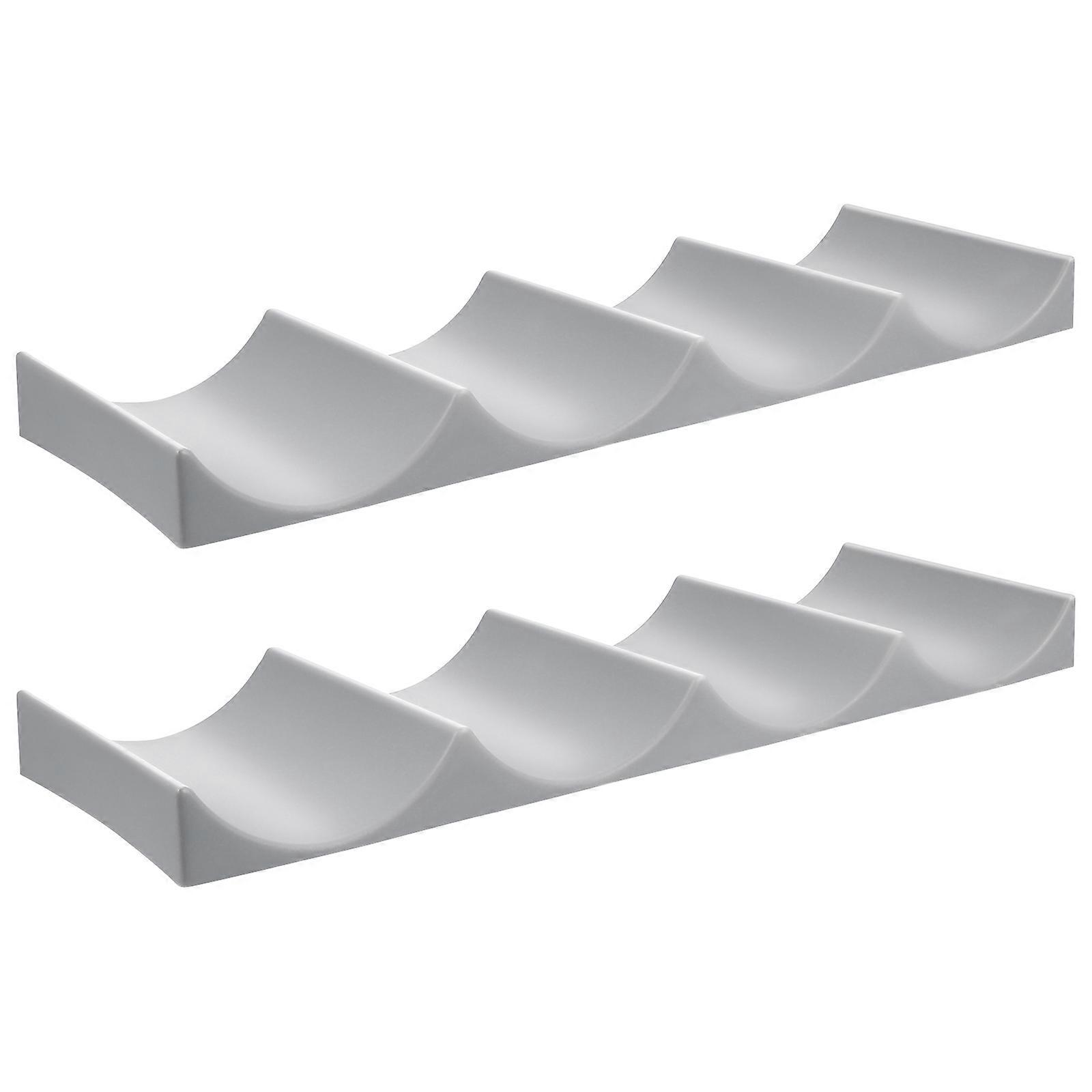 Wine Display Rack for Home Use Grey PP Material Holds 2 Bottles Practical and 7.87 x 4.72 x 1.97 Inches
