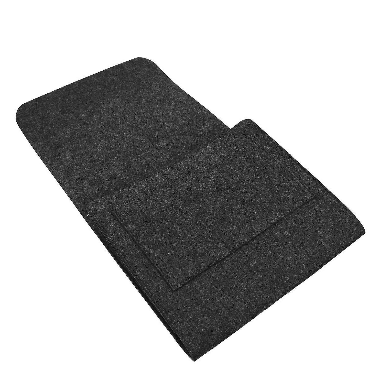 Bedside Storage Bag Hanging Organizer Rectangular Dark Grey Felt 1Set