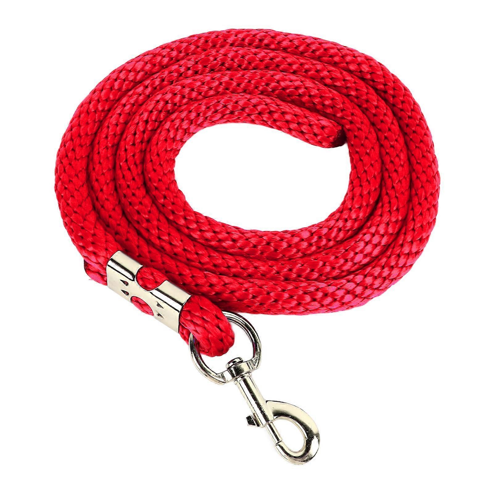 Horse Lunge Line with Snap Heavy Duty High Tensile Horse Training Rope for Training Competition and Daily Traction 6.6ft Red