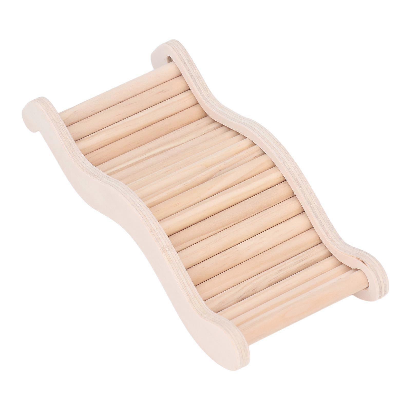Hamster Ladder Wooden Hamster Ladder Bridge Easy Installation Anxiety Reduction Interactive Climbing Toy for Decoration M