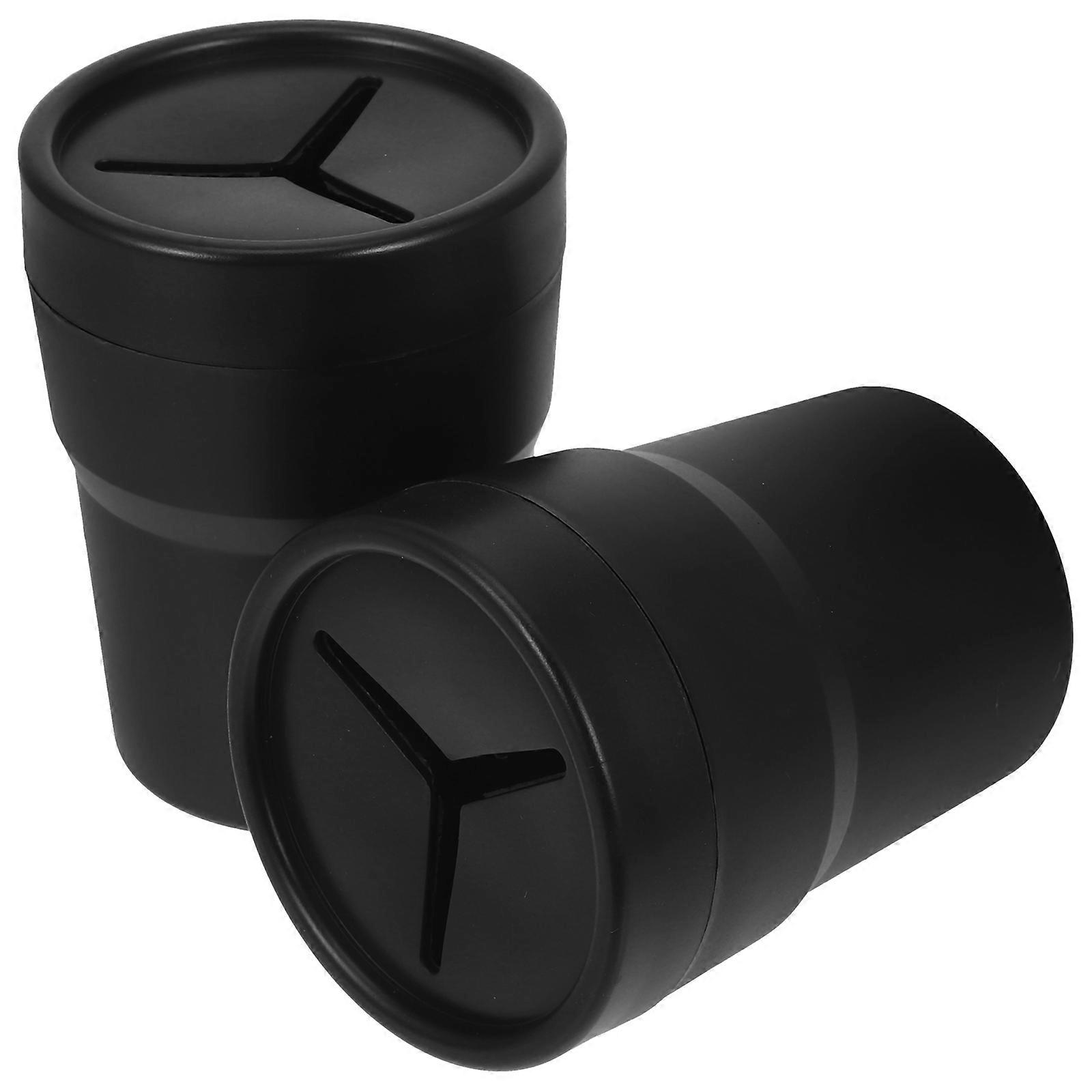 Car Trash Can Lid Multi-Functional Trash Bins 2Pcs for Vehicle Cleaning