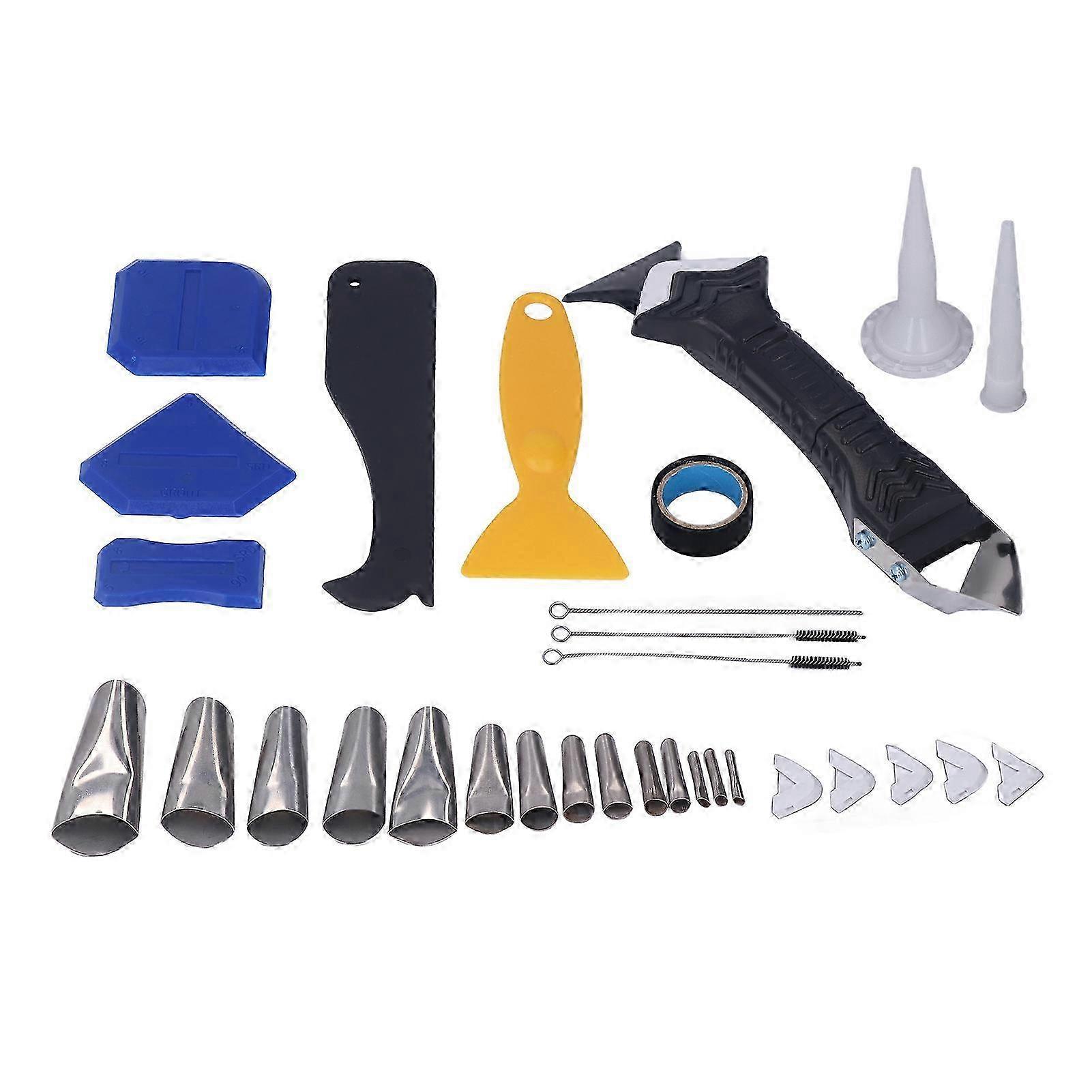 5 in 1 Multifunctional Caulking Tool Set with Shovel Angle Scraper and Silicone Sealant Finishing Tool