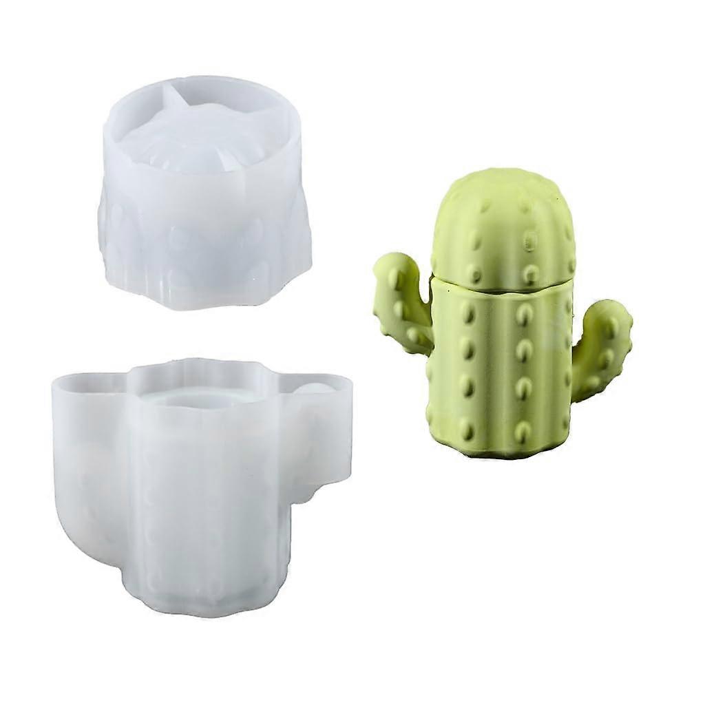 Flexible Silicone Cactus-Shaped Accessory For Custom Candle Cups And Desk Organization Solutions Craft Supplies