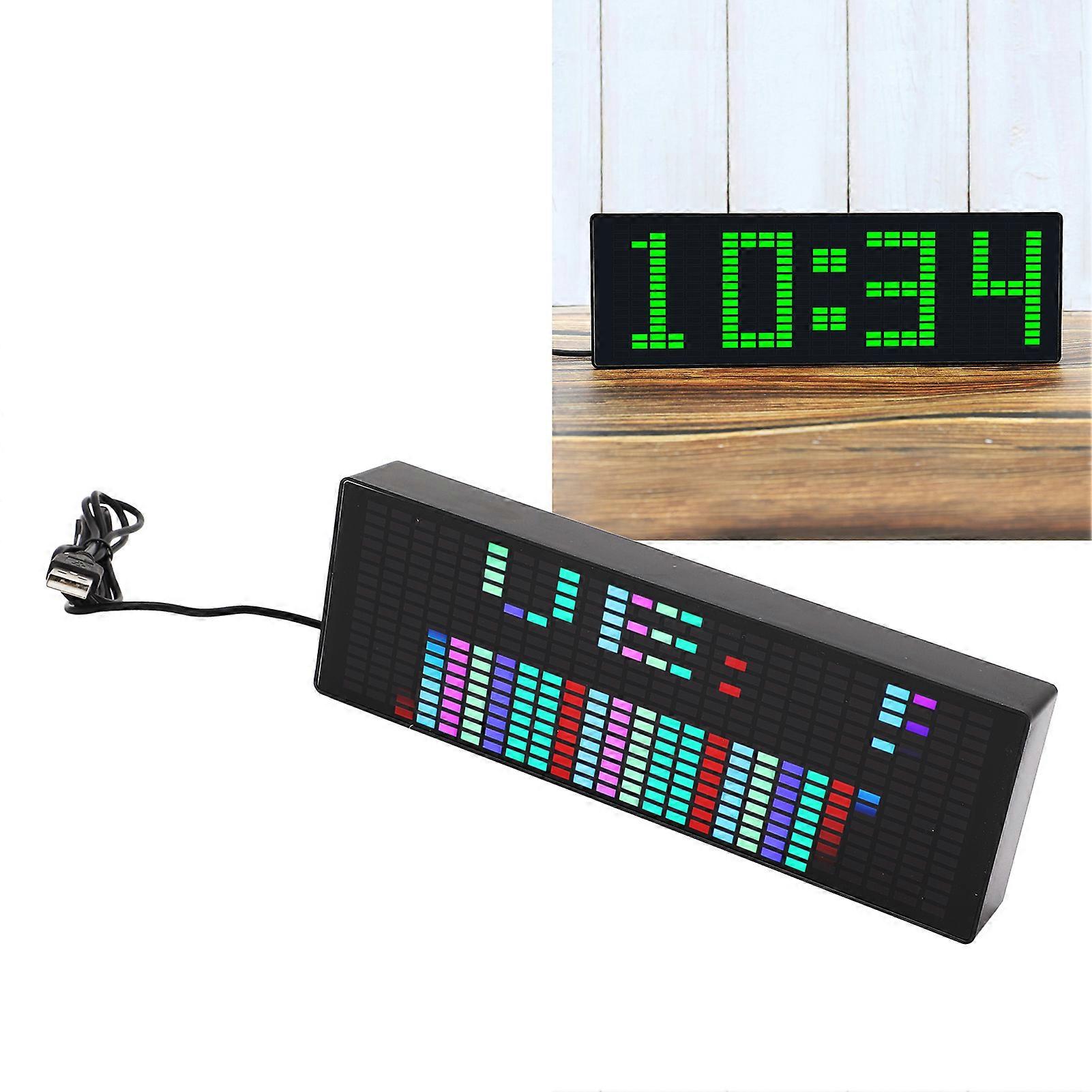 Music Spectrum Display 384 RGB LEDs 20 Dynamic Effects 7 Color Effects Music Spectrum Analyzer Indicator 5V