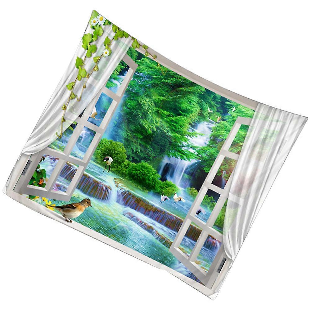 Landscape Decorative Backdrop Tapestry 3D Window Landscape Design 150x150cm For Photographers 1Pack