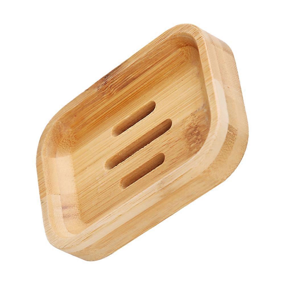 Bamboo Soap Holder with Drainage – Lightweight Design for Bathroom, Kitchen, and Shower Use – Assorted Colors