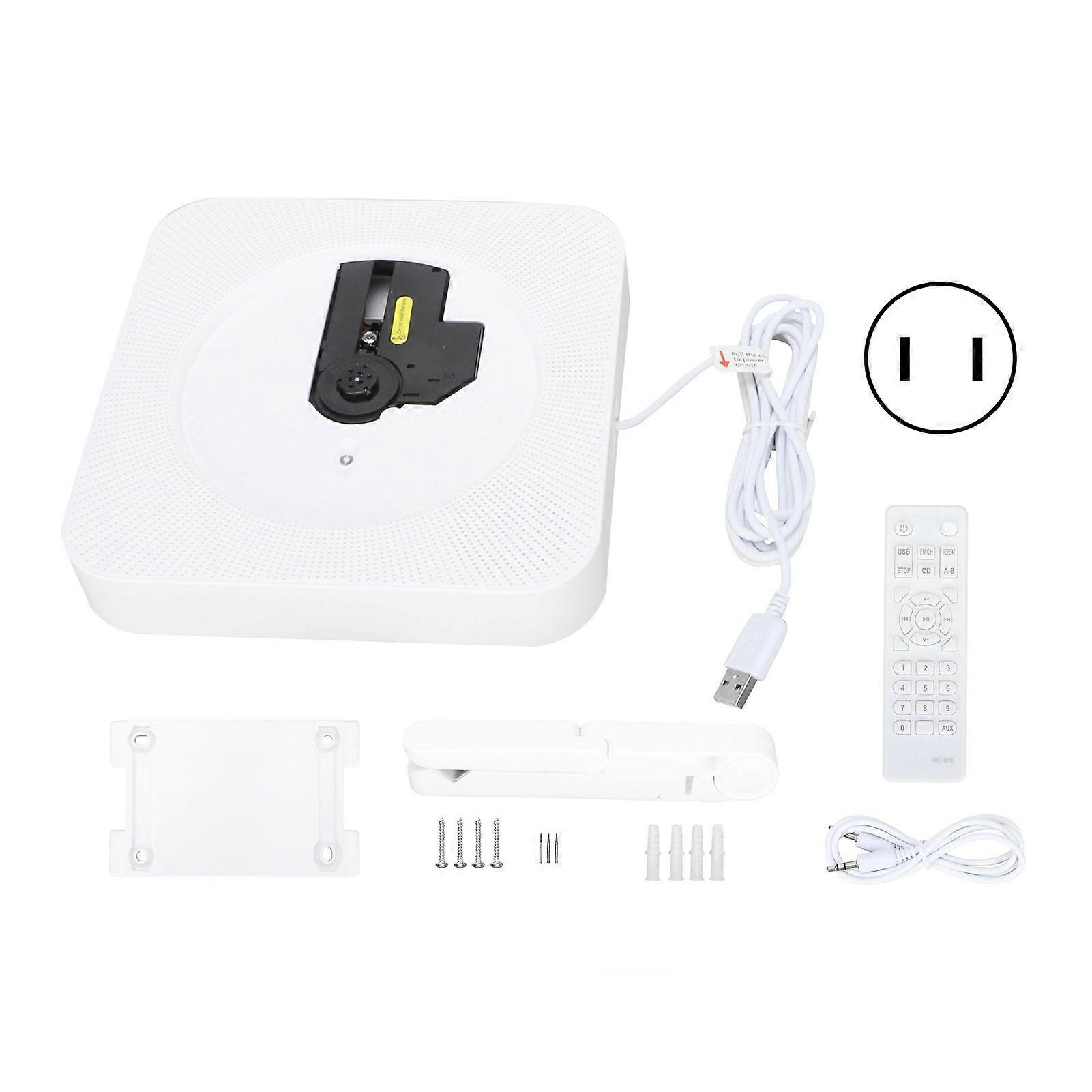 Wall Mounted CD Player Portable Remote Control Bluetooth Music CD Player for Home Wall Decoration