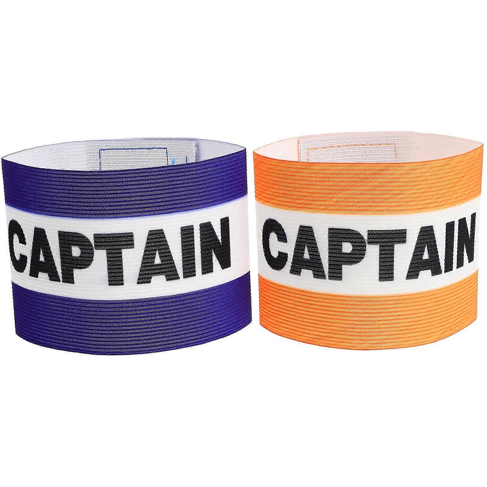 Wear Resistant Football Captain Armbands Reusable Elastic Sleeve Badges for Soccer Training and Matches Team Sports Armband Set