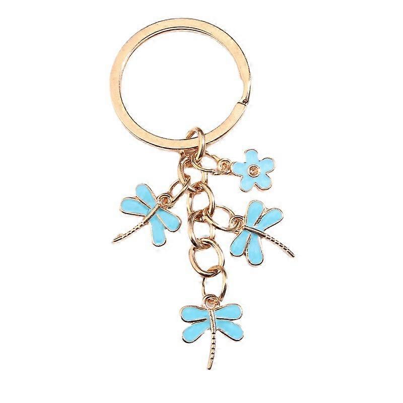 1 dragonfly charm keychain (random color)