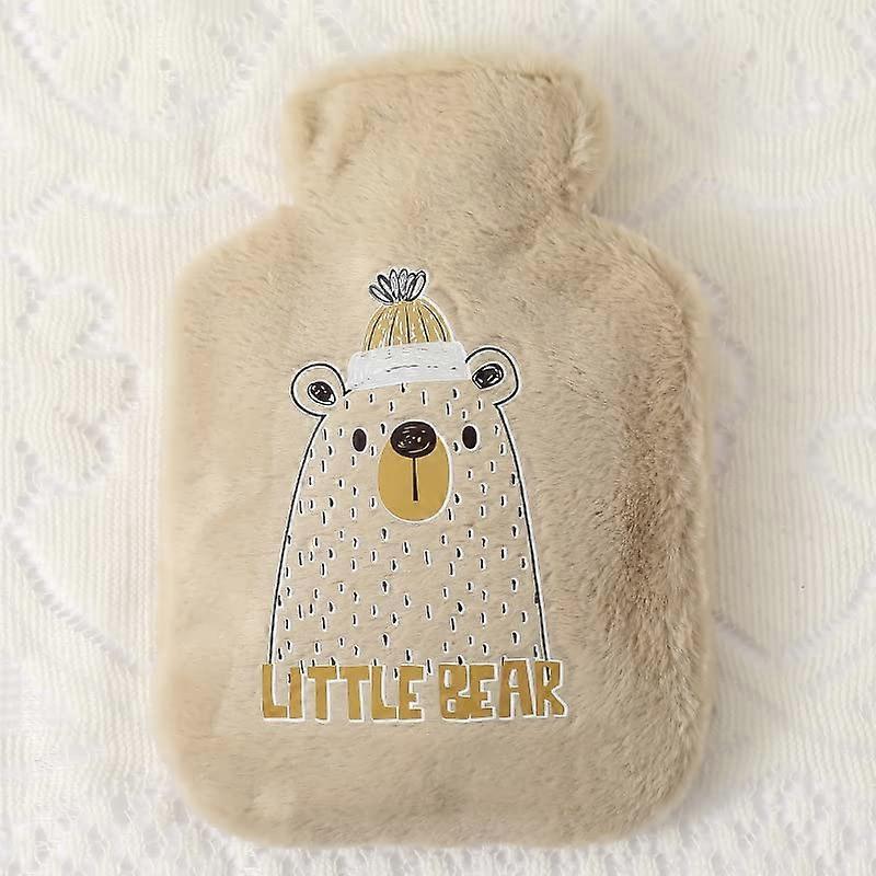 Hot Water Bottle 750ml with Plush Cartoon Hand Warmer, Cute Warm Water Bottle for Comfort and Relief