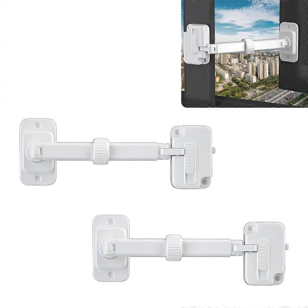 2Pieces Child Safety Window Limiter, Adjustable Window Gap Size Window