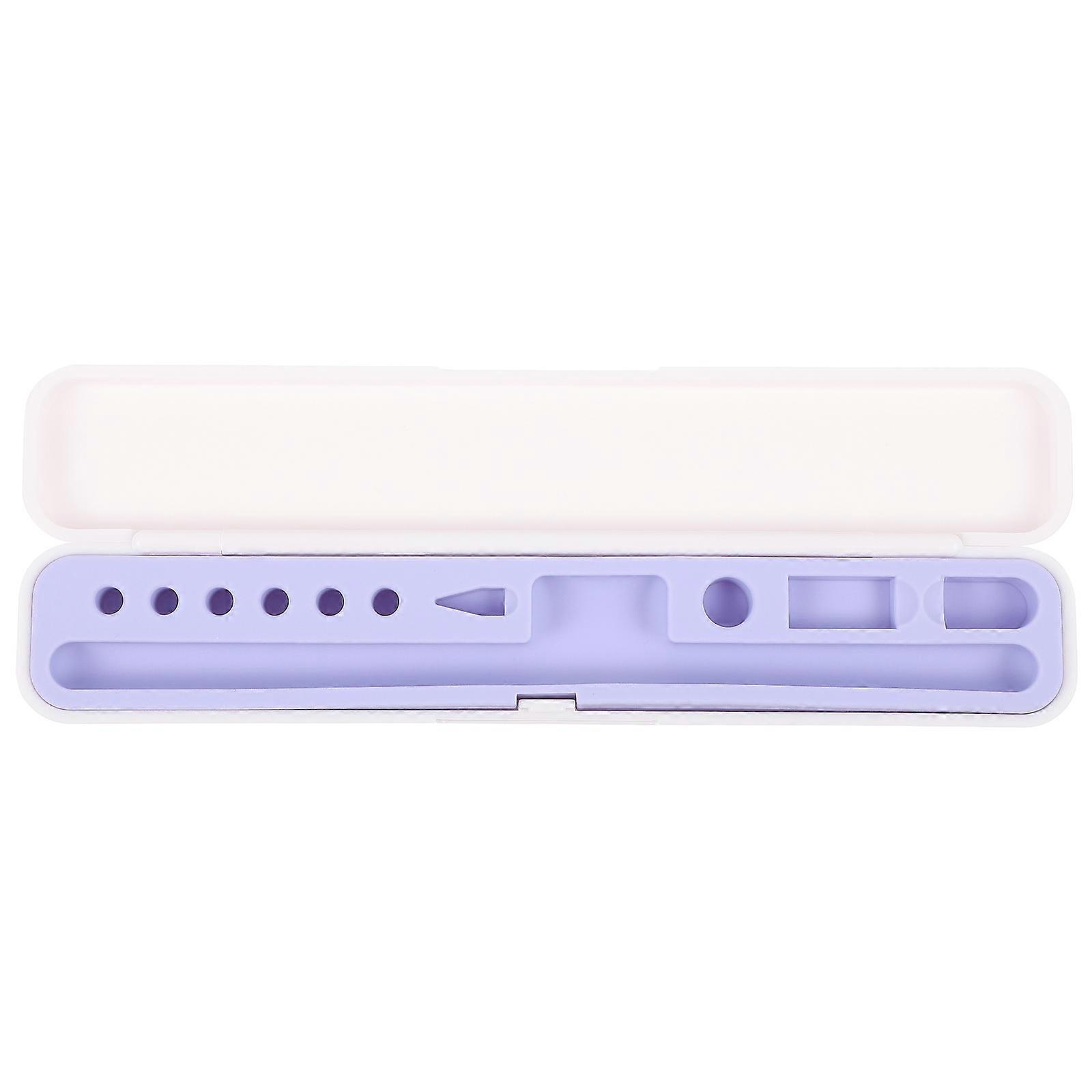 Purple Pencil Box with ABS Material for Pen Storage Fresh Color Matching Compact and Portable 7.5 x 3.2 x 1.8 inches