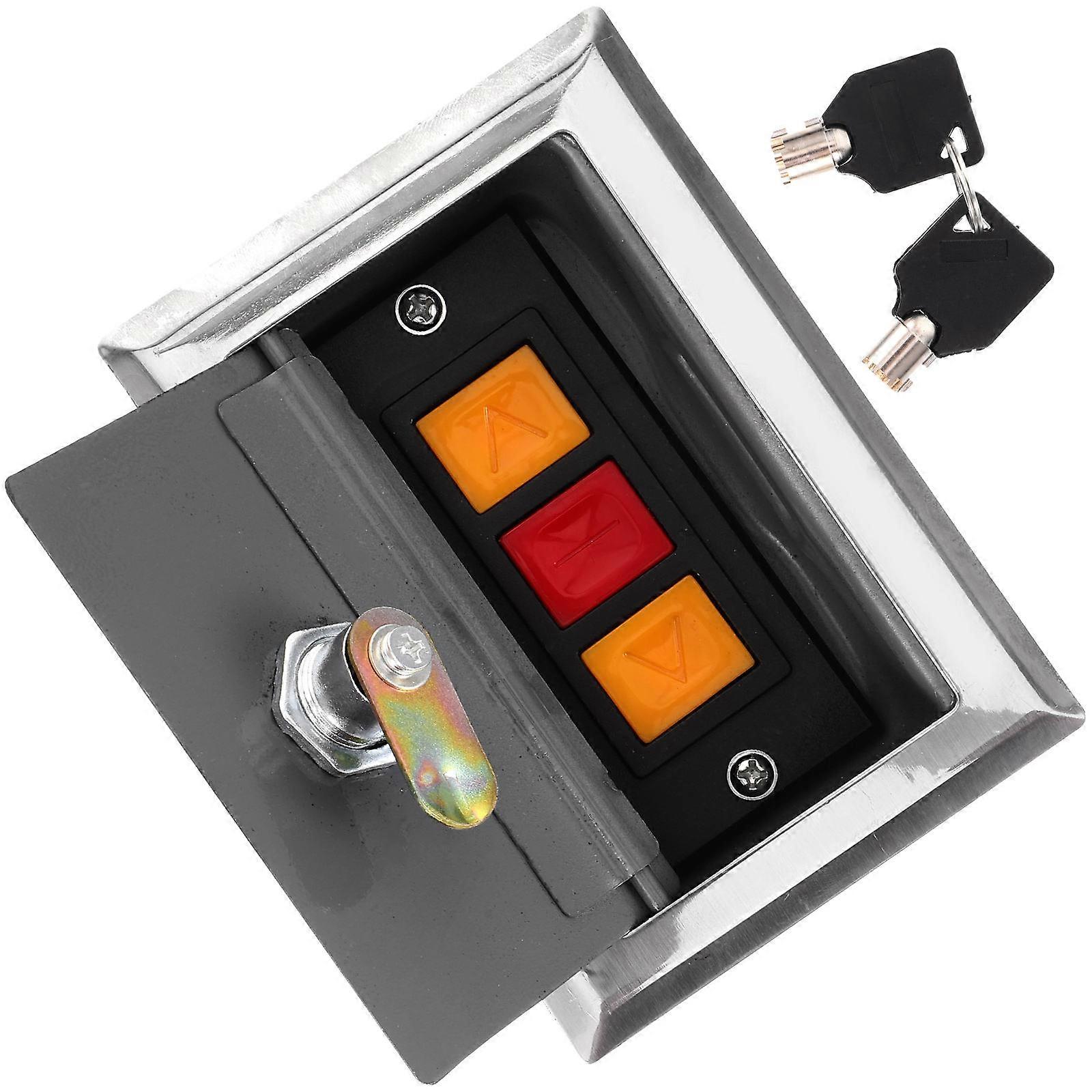 Momentary Push Button Box Manual Operation Switch Box 13.00X9.00X6.00CM Homeowners 1Pcs