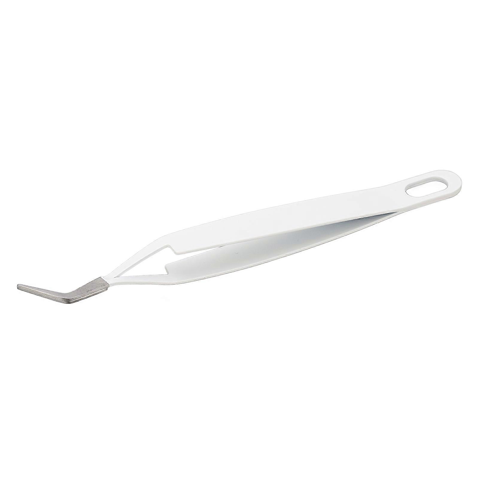 Lash Tweezer Curved Tip Stainless Steel Tight Clamping Multipurpose Eyelashes Applicator Tool for Makeup