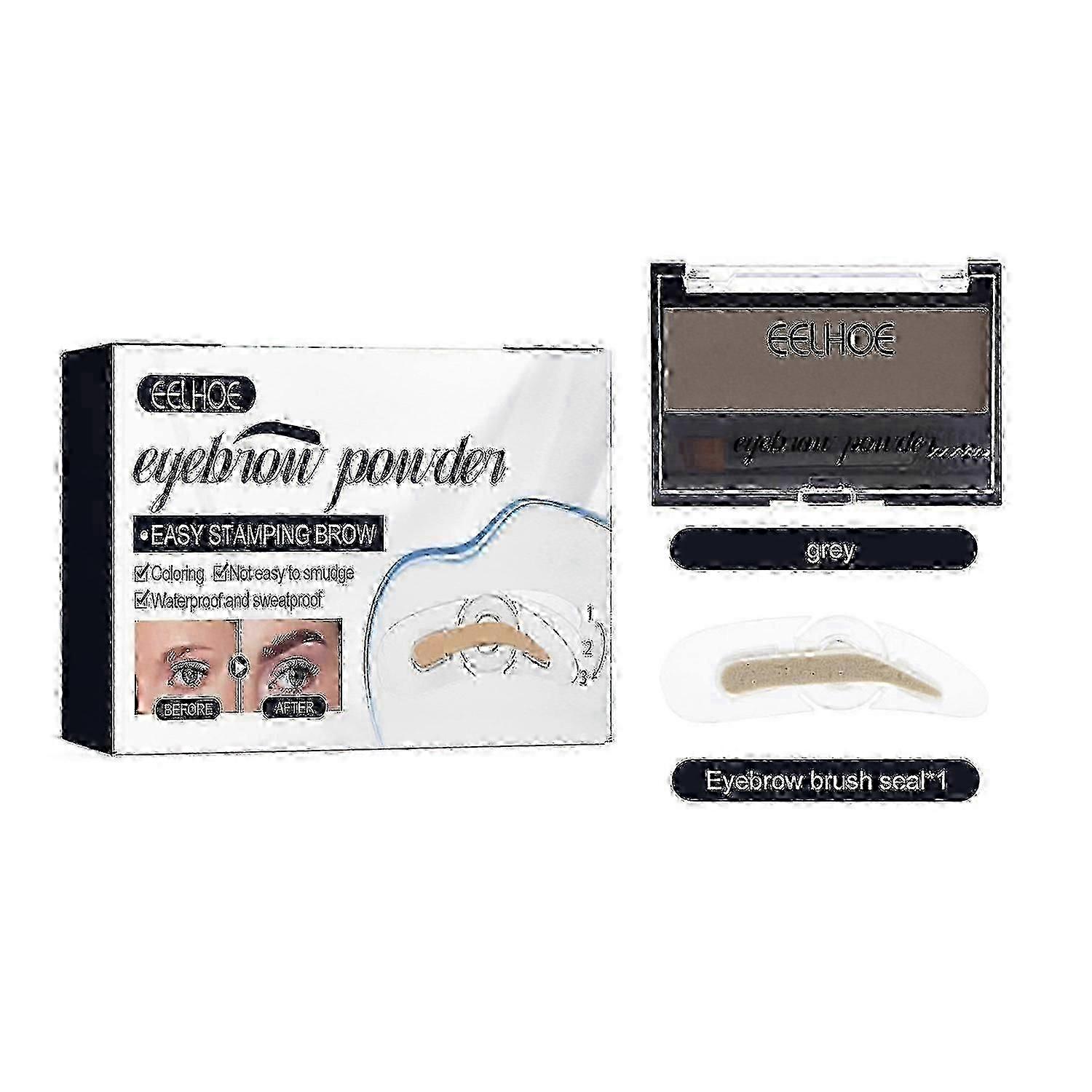 EELHOE Eyebrow Powder Set Makeup Natural Lasting Waterproof Not Easy To Decolorize Dizzy Lazy Seal E