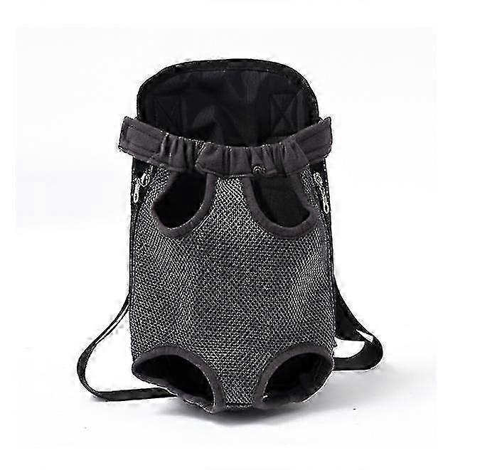 快適なペットチェストキャリアバックパック - 英国の犬の飼い主のための便利な外出ソリューション (グレー、M)