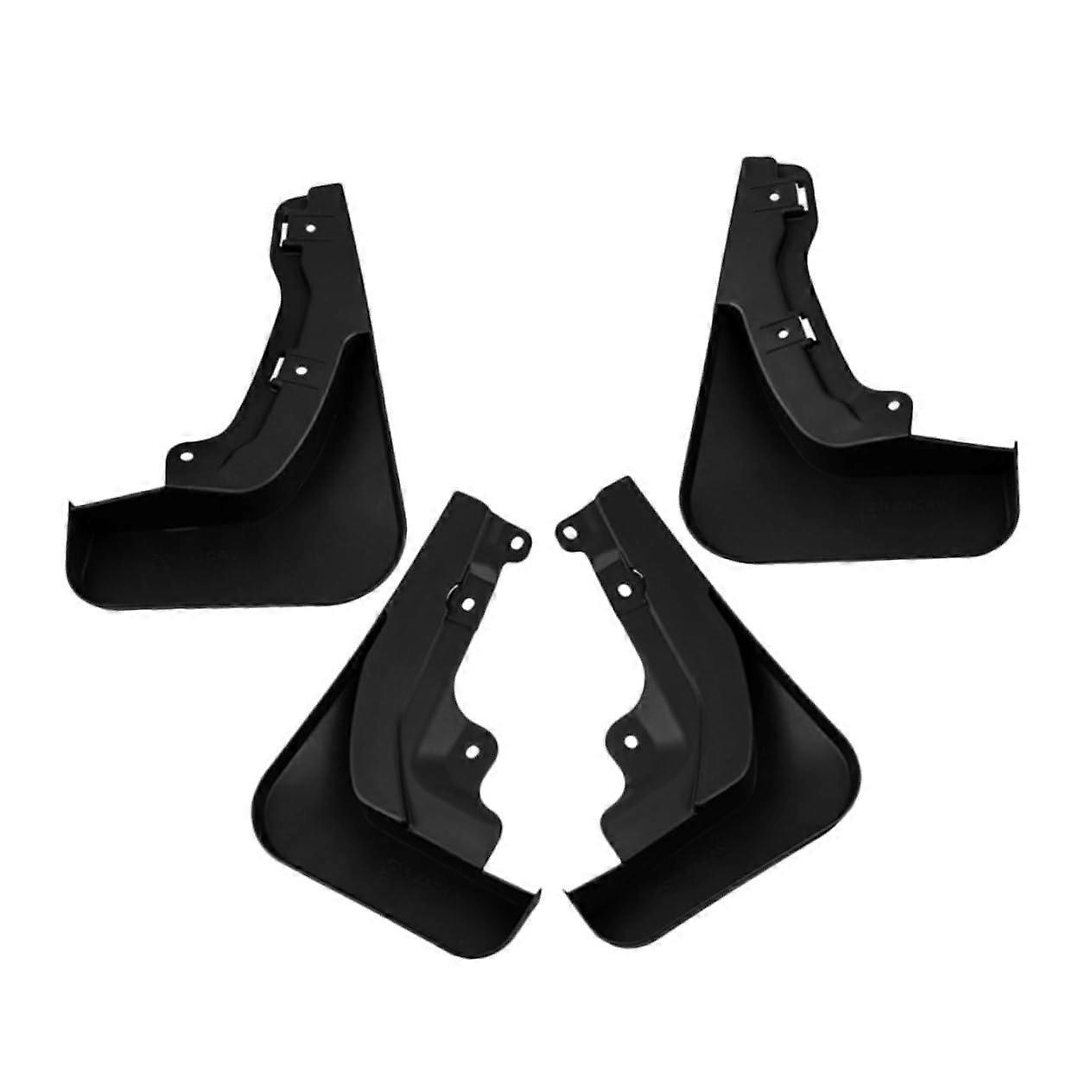 Mud Flaps Front And Rear Kit, 4-Piece, Black Splash Guards, Portable Car Fender Shields Replacement