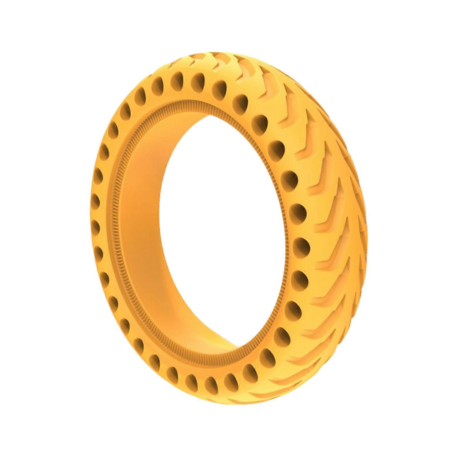 High Durability 8.5 Inch Electric Scooter Tire Honeycomb Shock Absorption Anti Slip Rubber Wheel for M365 City Commute  Yellow