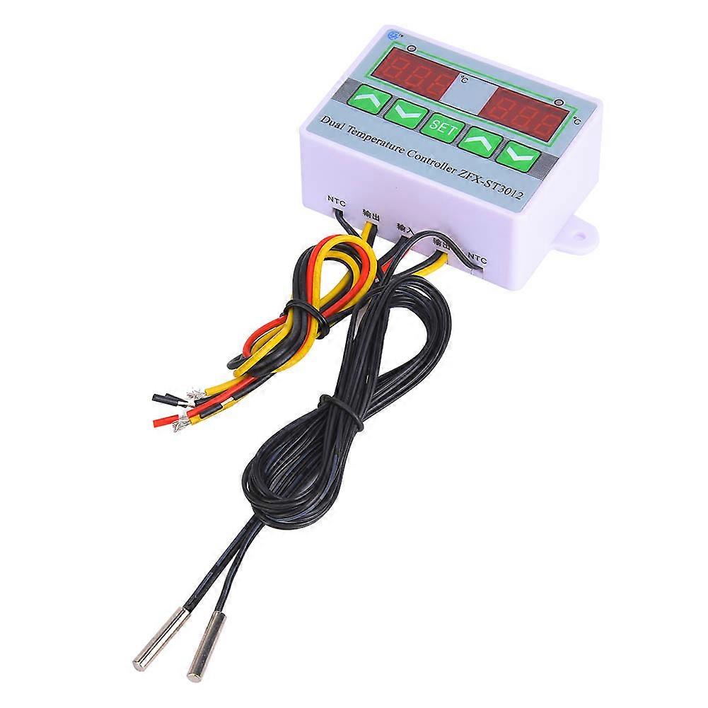 ST3012 Regolatore di temperatura Interruttore di controllo della temperatura a doppio canale con display digitale intelligenteDC12V