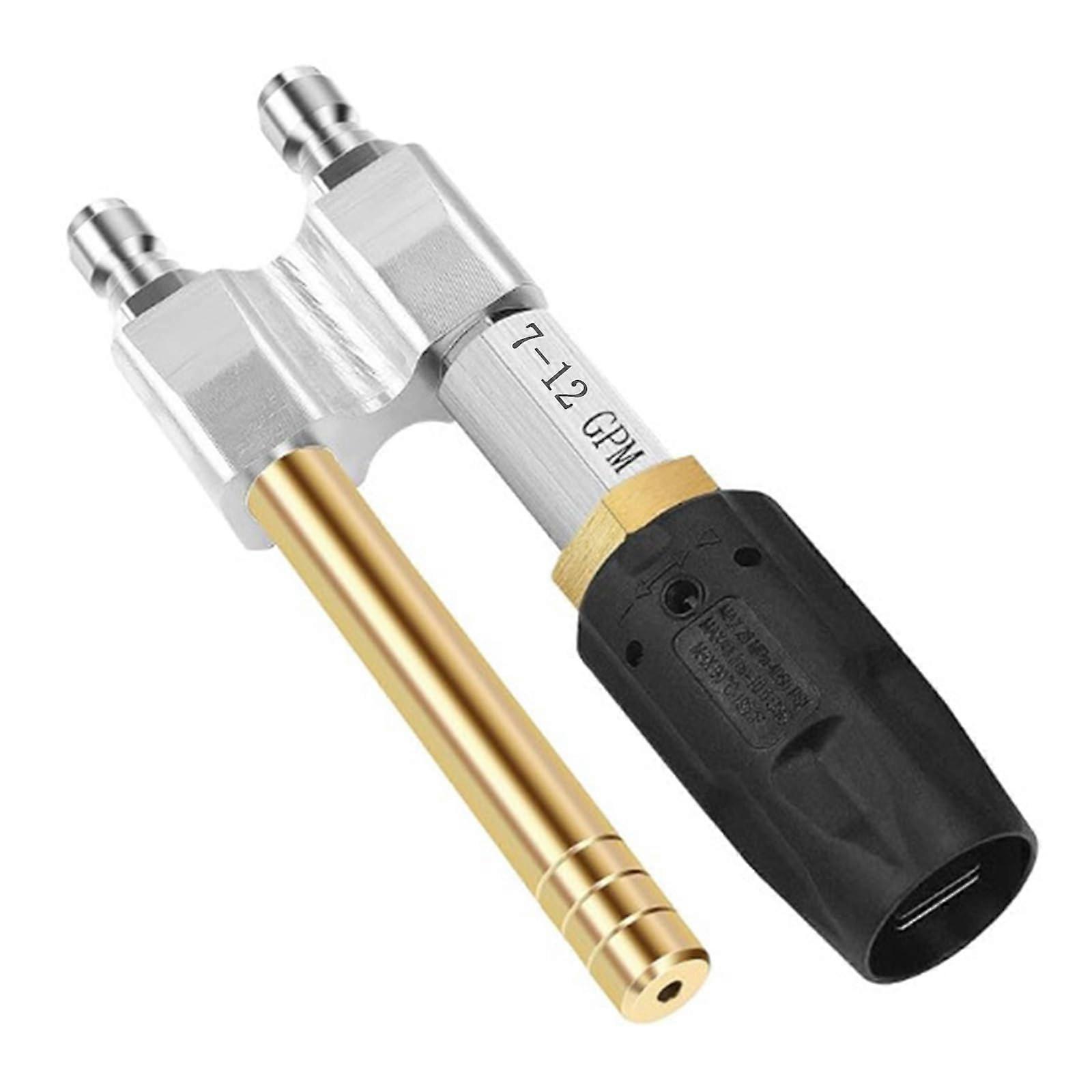 2in1 Brass Rotating Nozzle for Pressure Washer 712 GPM Flow Adjustable Angle Wash Nozzles for Range Cleaning Rotating Nozzles for Pressure Washer