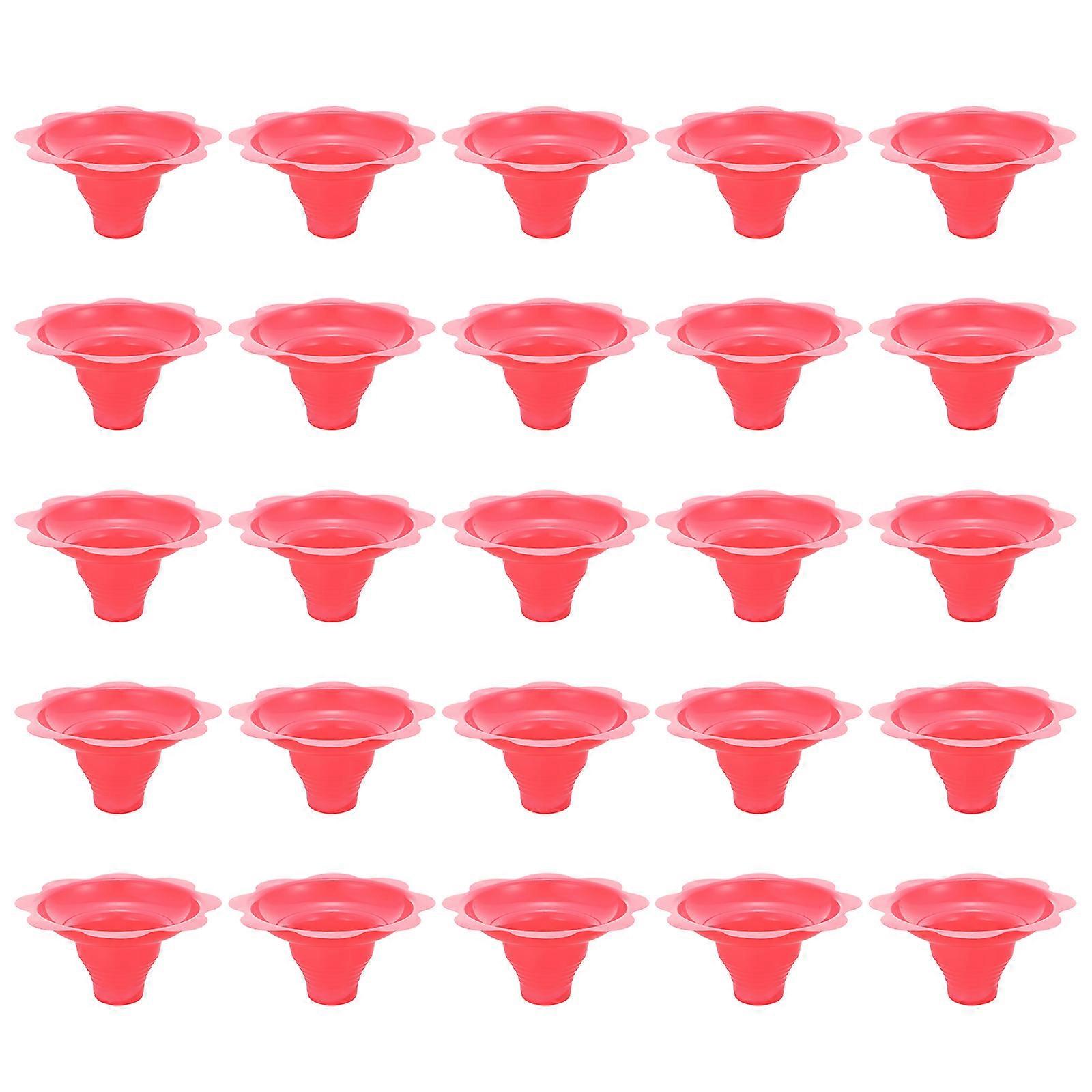 100 Pcs Red Ice Cream for Home Use Smooth Touch Ideal for Snacks and Desserts