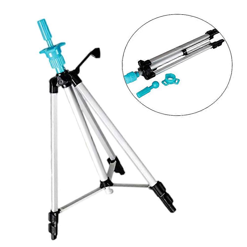 Wig Stand Holder with Adjustable Tripod for Hair Practice Tool Silver Aluminum Alloy Durable and
