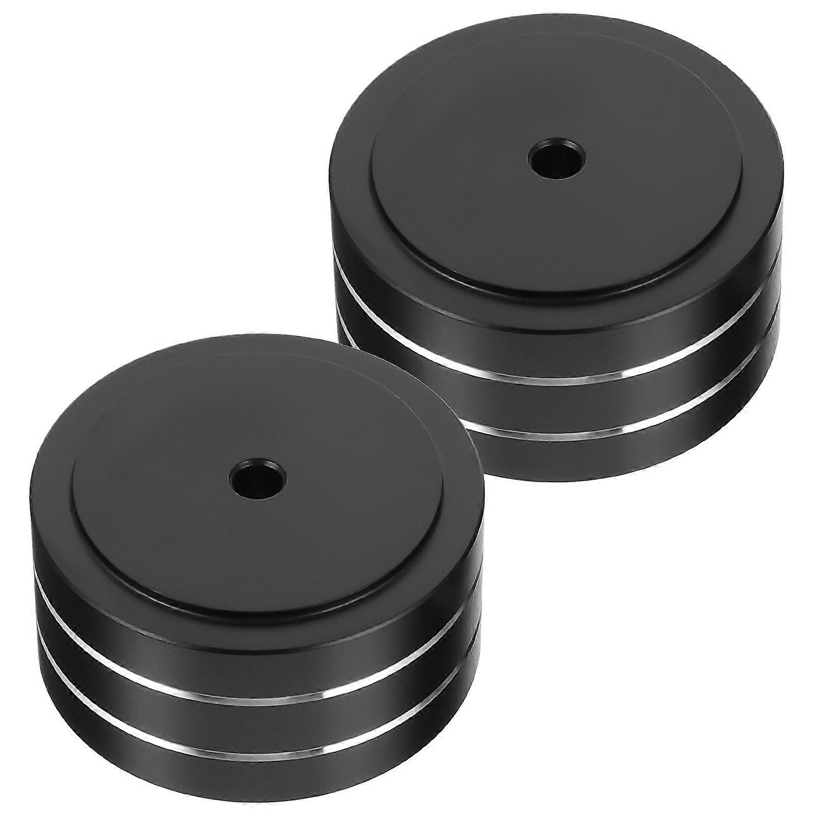 Black Amplifier Feet Pad with Anti-Vibration Design for Furniture Use 2pcs