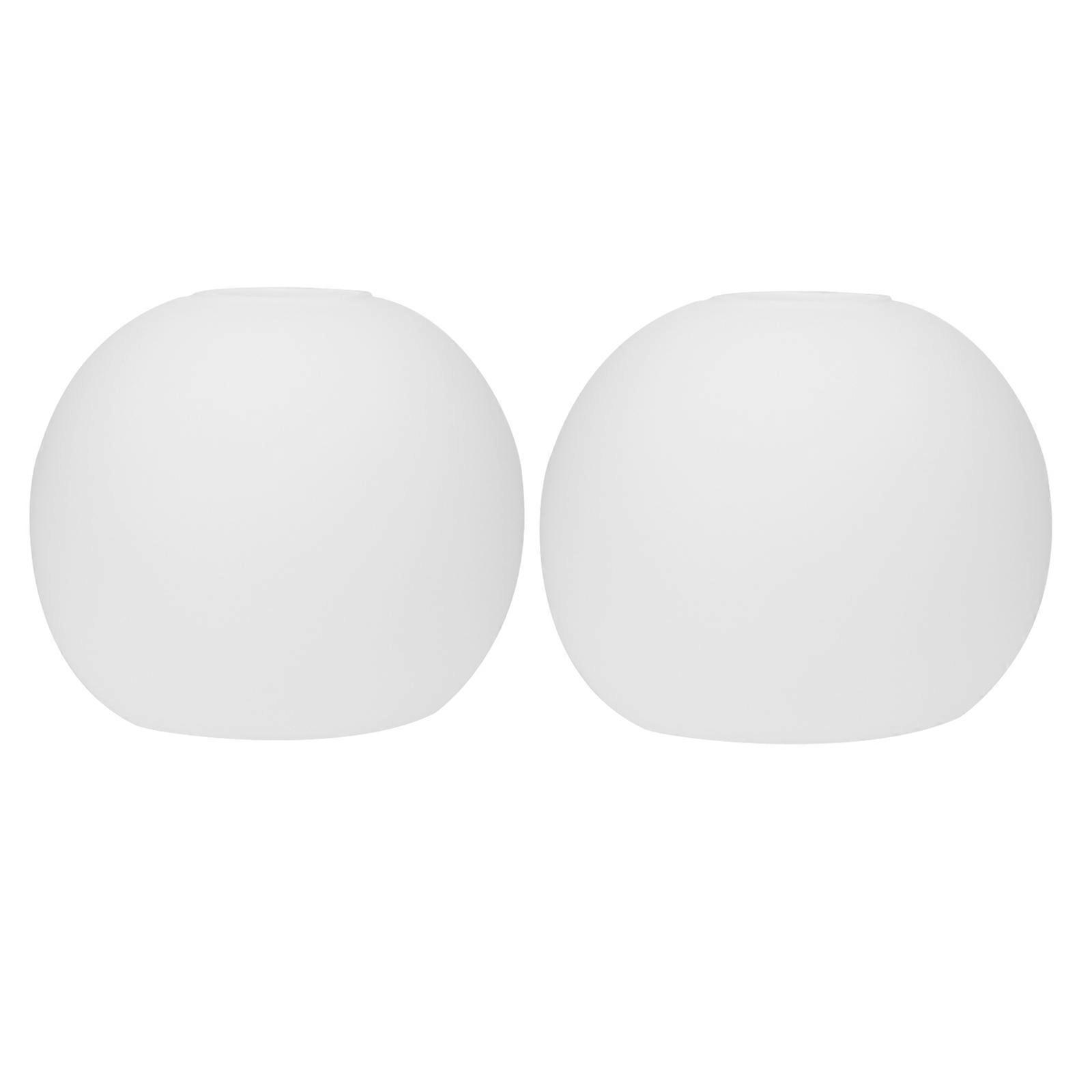 Glass Ceiling Light Shades Modern Clear Lampshade For Desk Lamp 14x14cm White Round Shape Design Protective Lampshade 2Pcs