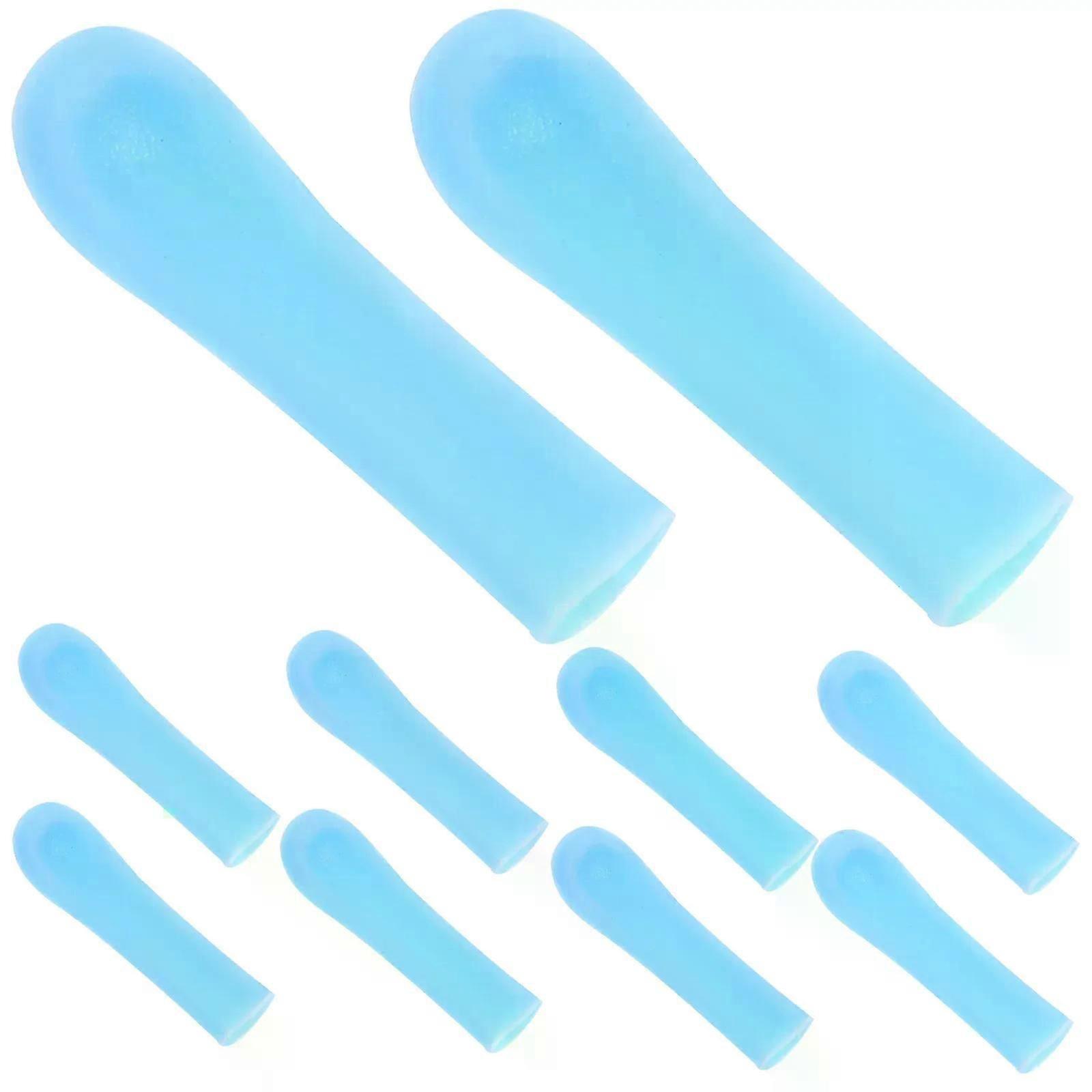 Ear Spoon Sleeves Ear Wax Removal Tips Silicone Ear Wax Picker Cover Ear Scoops Ear Spoon Protector Ear Cleaning Tools Blue