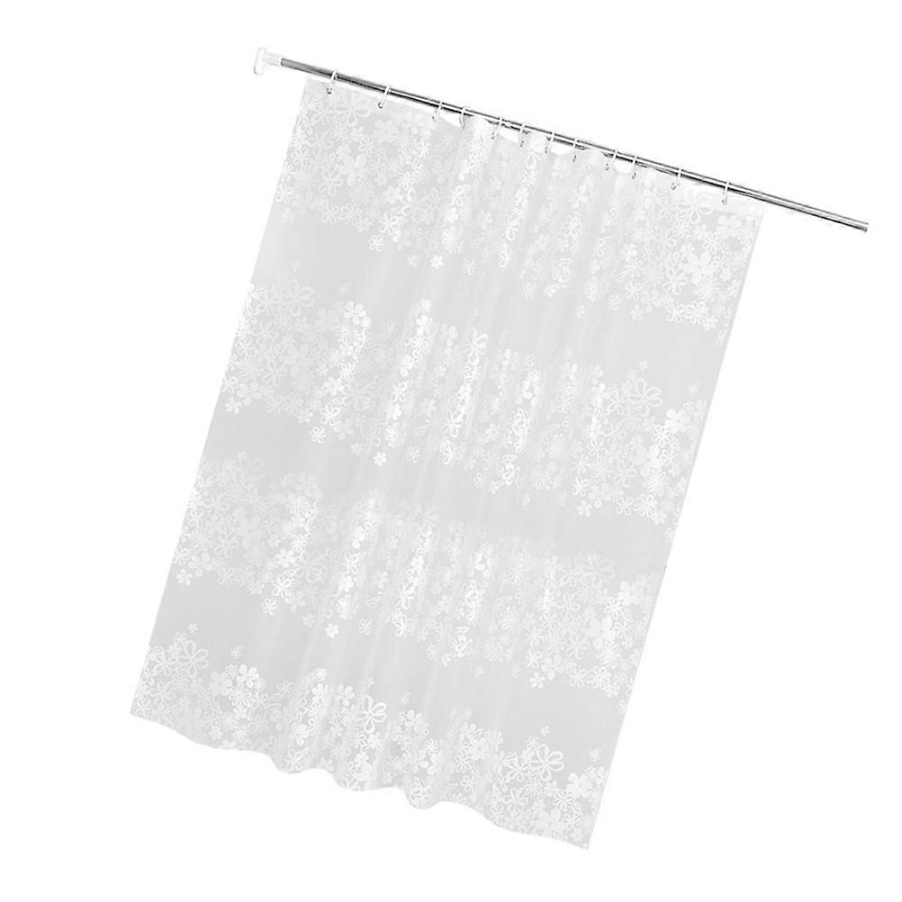 Shower Curtain Liner PEVA Waterproof 1.8x1.8M Mildewproof Polyester Bathroom Use Fresh Style 1Pack