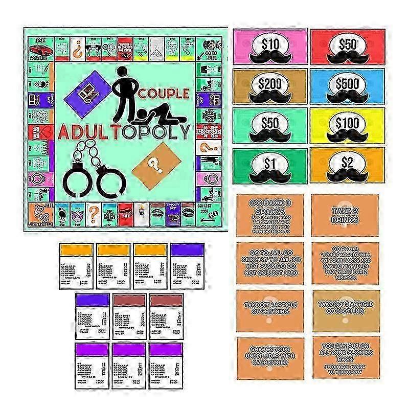 Adultopoly Board Game Couples Adultopoly Date Night Game Fun Interactive Relationship Card Game Conversation Cards For Couples