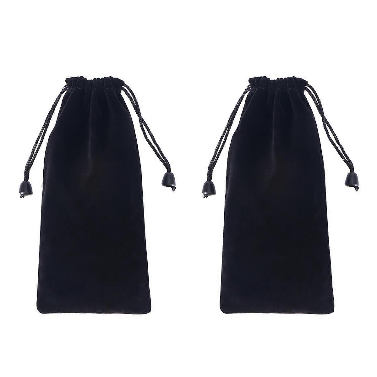 포켓 워치, 체인, 팔찌용 우아한 여행용 주얼리 가방, 끈이 달린 플록 처리된 천 시계 보관 파우치