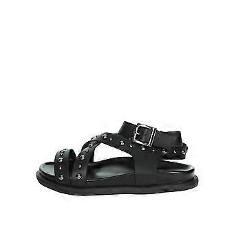 Flache Sandalen T-282 schwarz