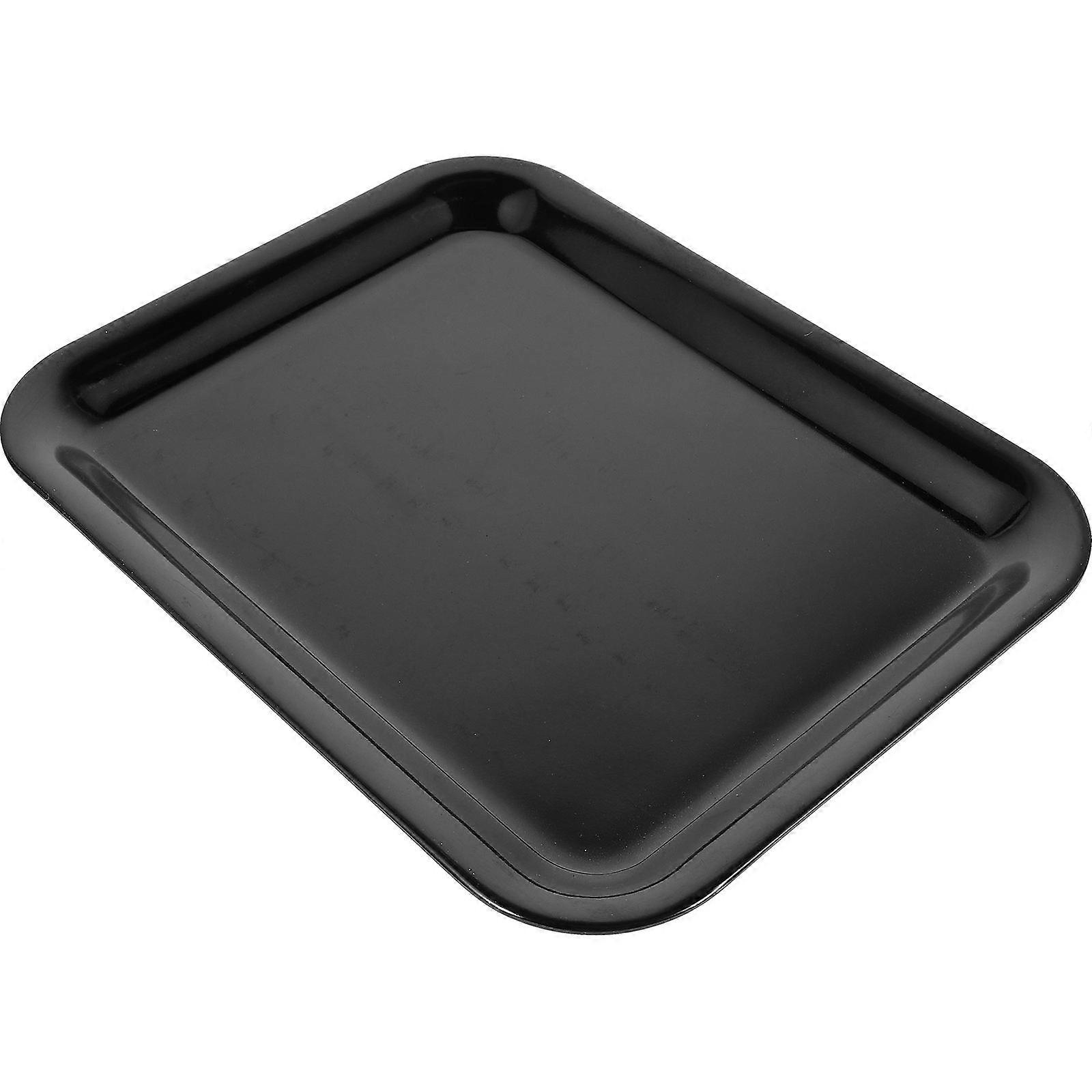 Black Dessert Tray for Home Use Lightweight and Shatterproof 13 Inch