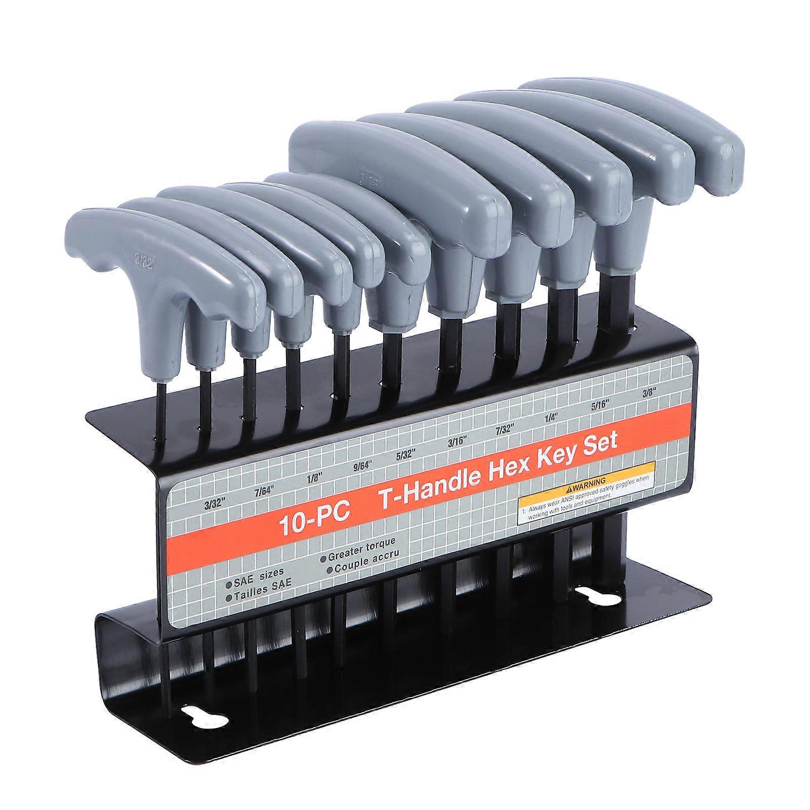 T-Handle Steel Wrenches For DIY Enthusiasts Repair Work Featuring Polishing Surface And Ergonomic Grip 1 Set