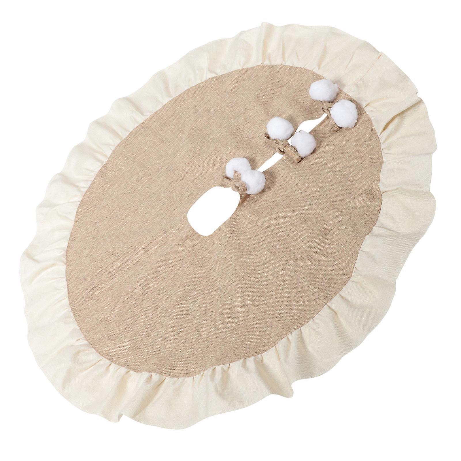 Xmas Tree Pad Decorative Tree Base Covering 92x92cm Round Shape For Christmas Celebration 1Pcs