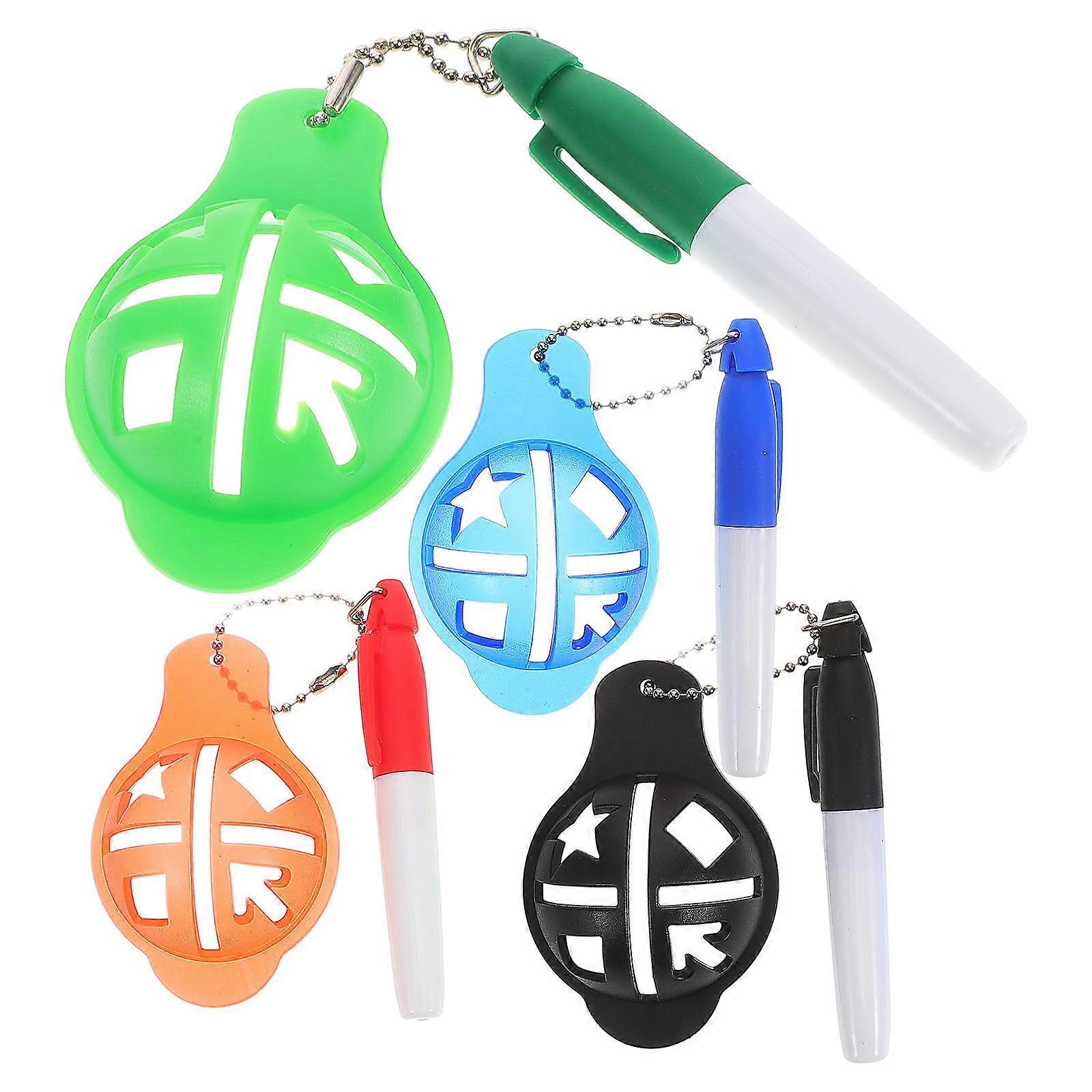Golf Ball Marker Liner for Precise Drawing and Alignment 4 Pieces Multi ABS Material for Home Use