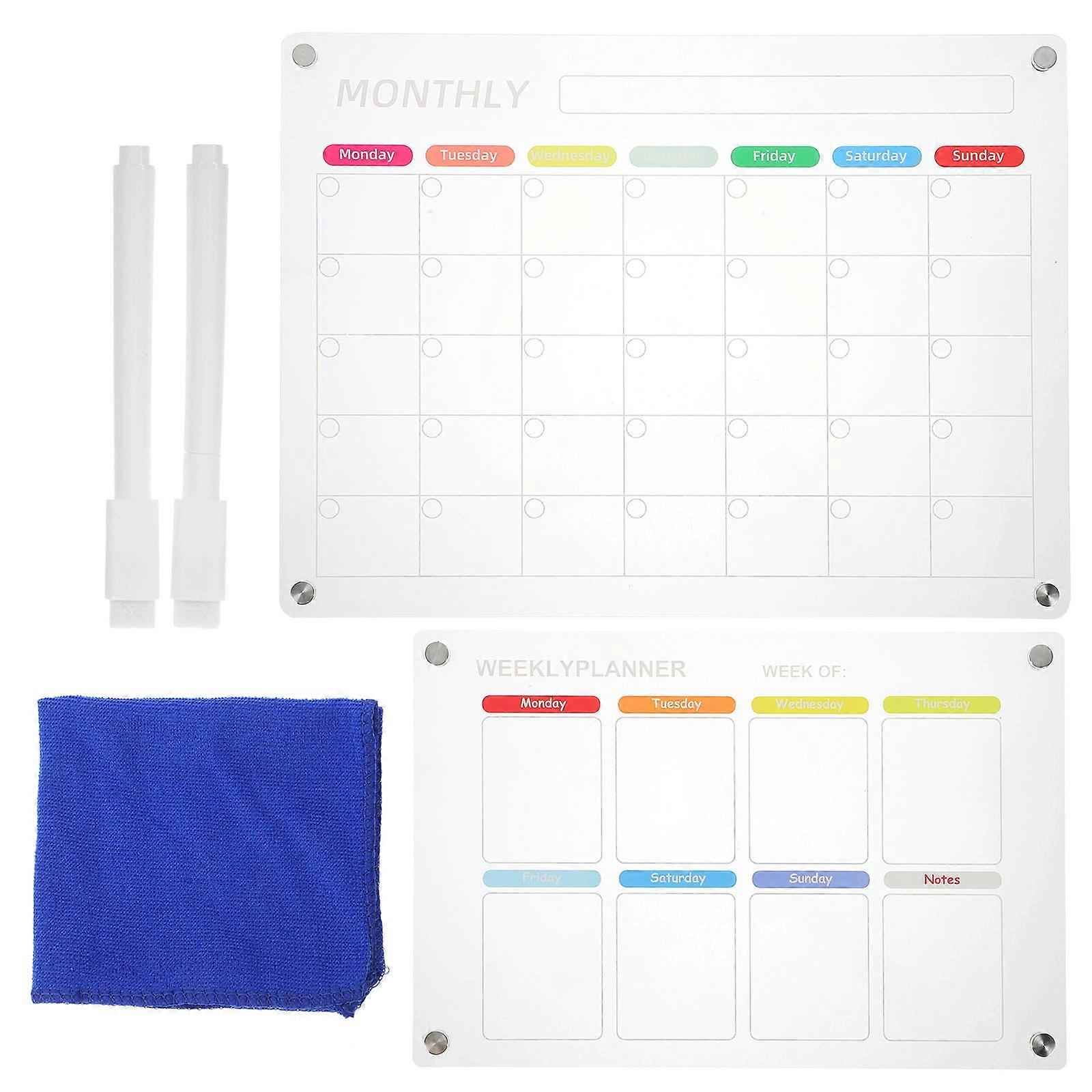 Dry Erase Board For Fridge Refrigerator Writing Board Office Use Transparent 30.00X22.00X1.00CM Note-taking 1 Set