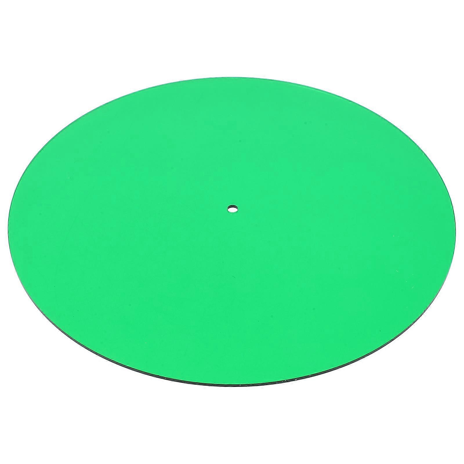 Acrylic Turntable Mat Green Static Resistant Non Slip Record Platter Slipmat for Vinyl Players Durable Vibration Reducing Design Protects Records