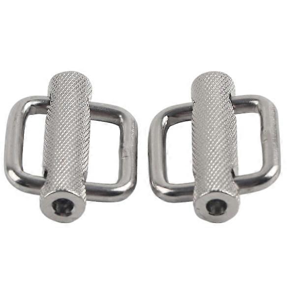 2pcs 316 stainless steel rectangular adjustable grooved roller buckle, 25mm