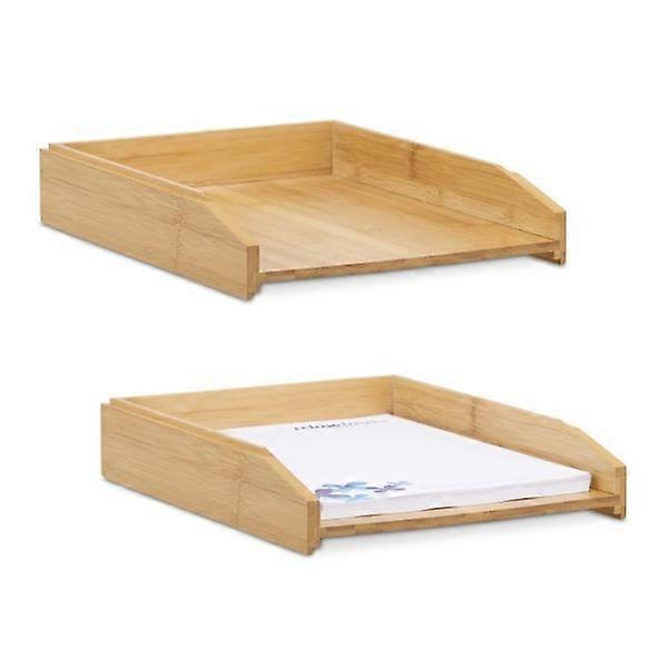 Set di 2 vaschette portalettere impilabili
