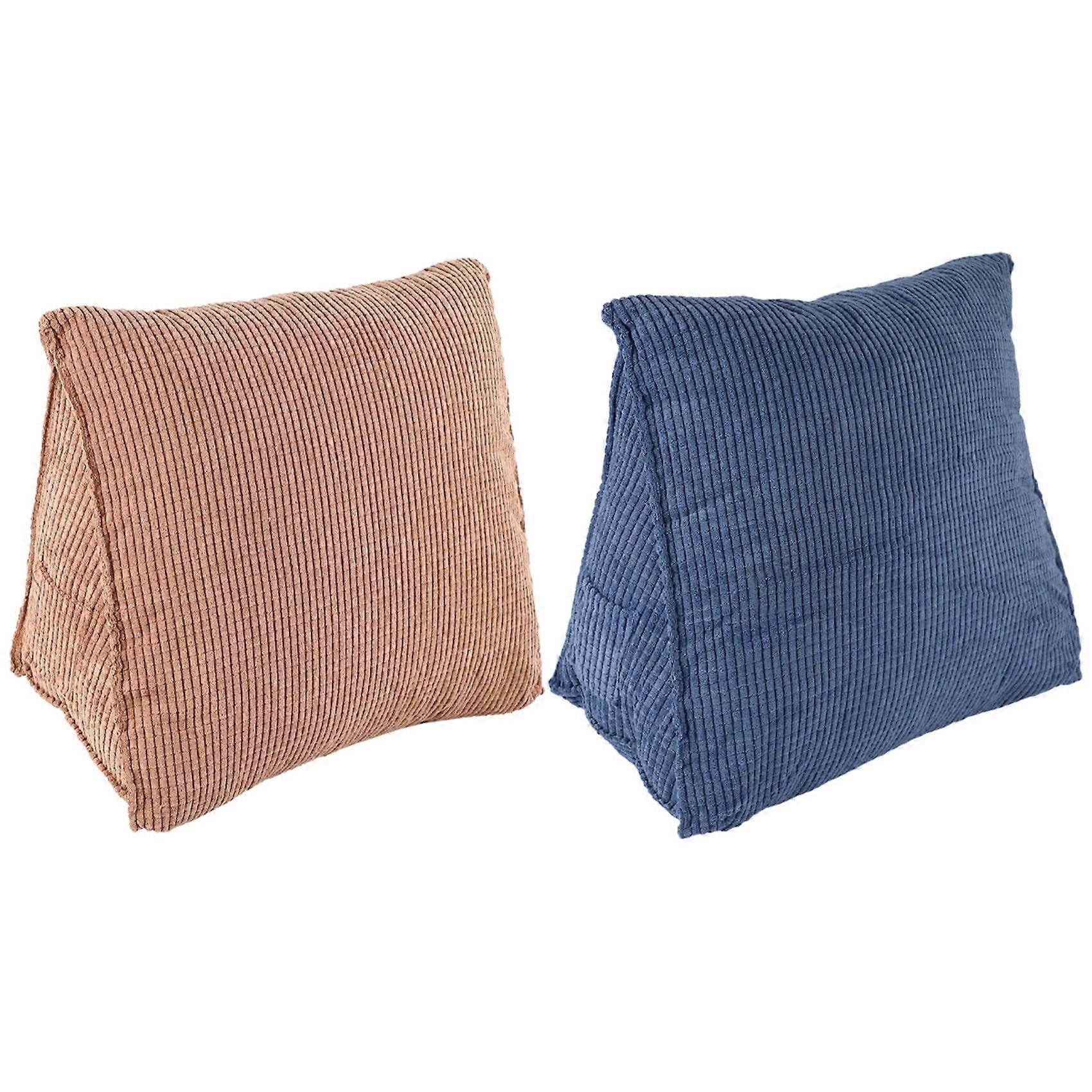 2 Pcs Cushion Wedge Pillow Back Cushion Lumbar Pad Bed Office Chair Rest Pillow Back Support Pillow,