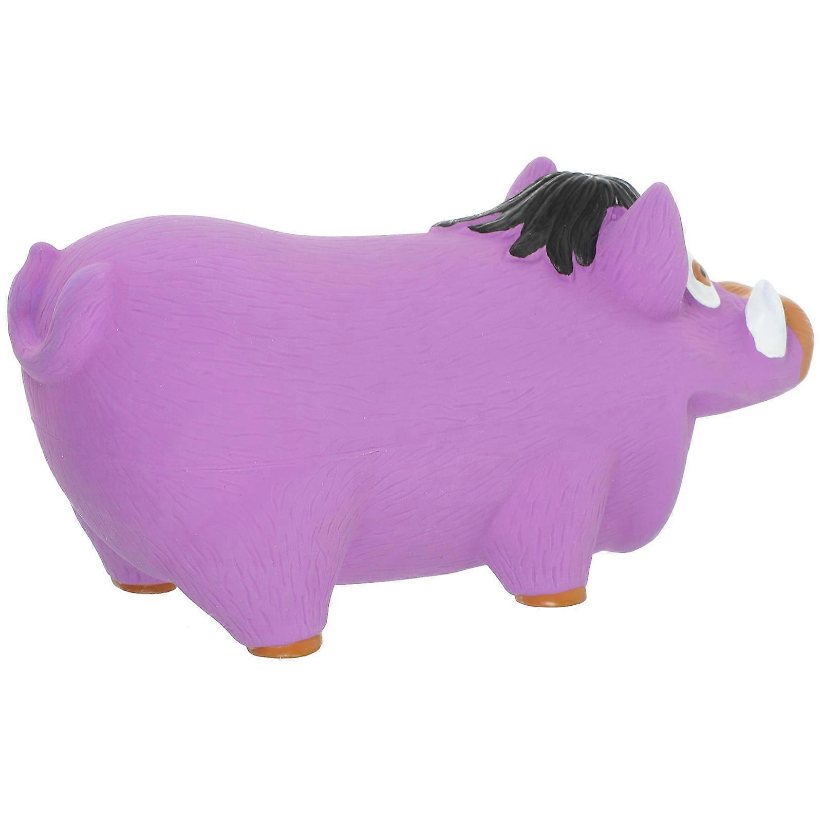 Durable Purple Latex Animal Shape Dog Squeaky Toy Ideal for Indoor and Outdoor Play 8.5 Inches