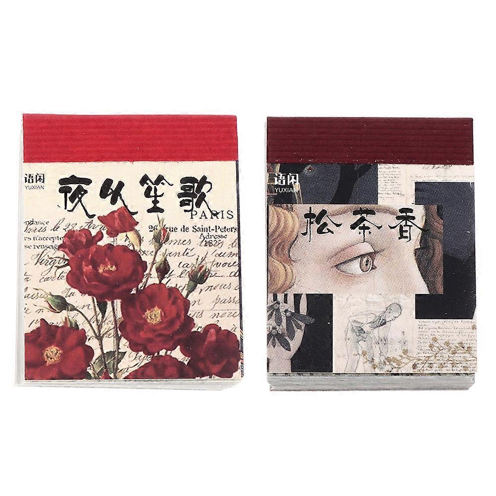Assorted Color Retro Material Paper For Craft Enthusiasts Trips 5X4cm Unique Design Decorative 730 Sheets