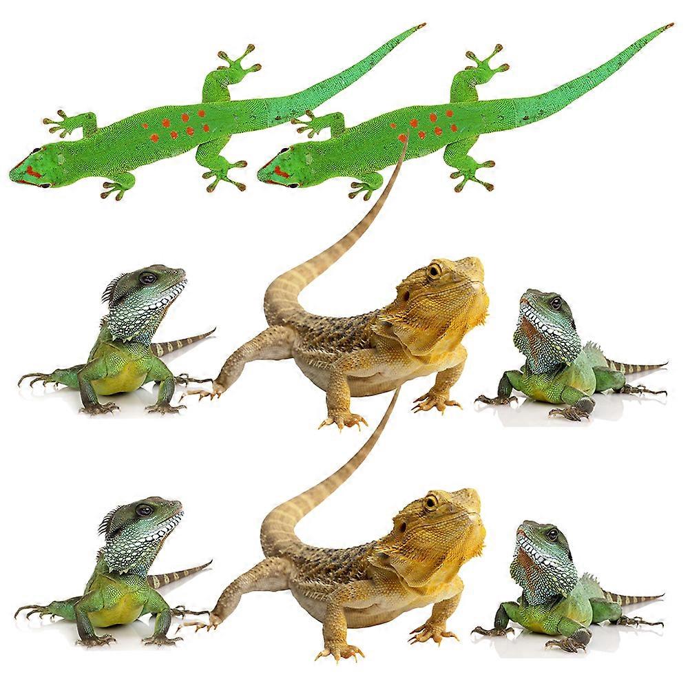 3D Lizard Car Decal Funny Lizard Sticker For Vehicle Decoration Assorted Color Scratch Cover 2 Sets
