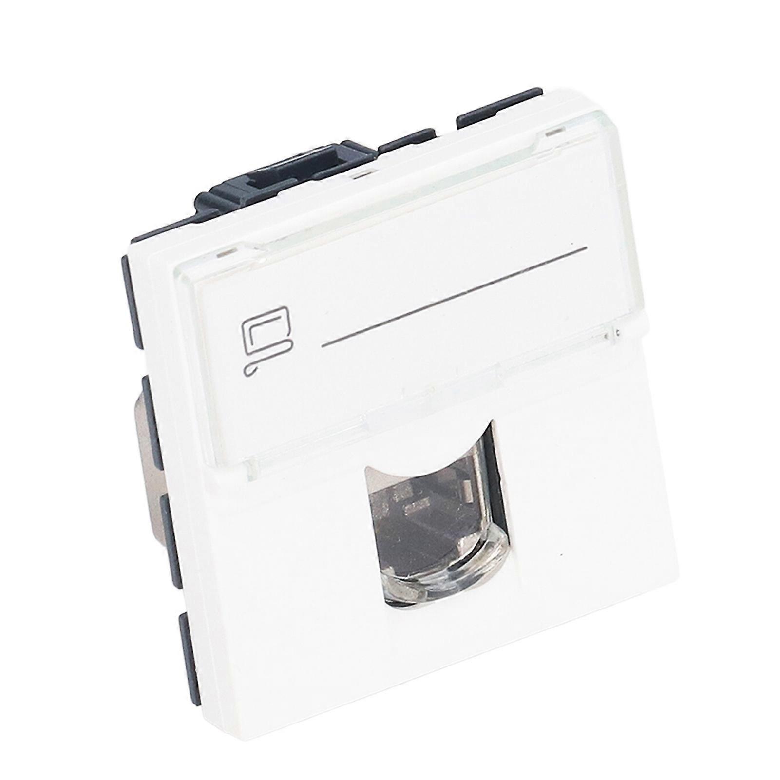 Network Jack Module CAT6A RJ45 French Adapter Shielded ABS Accessory for Computer