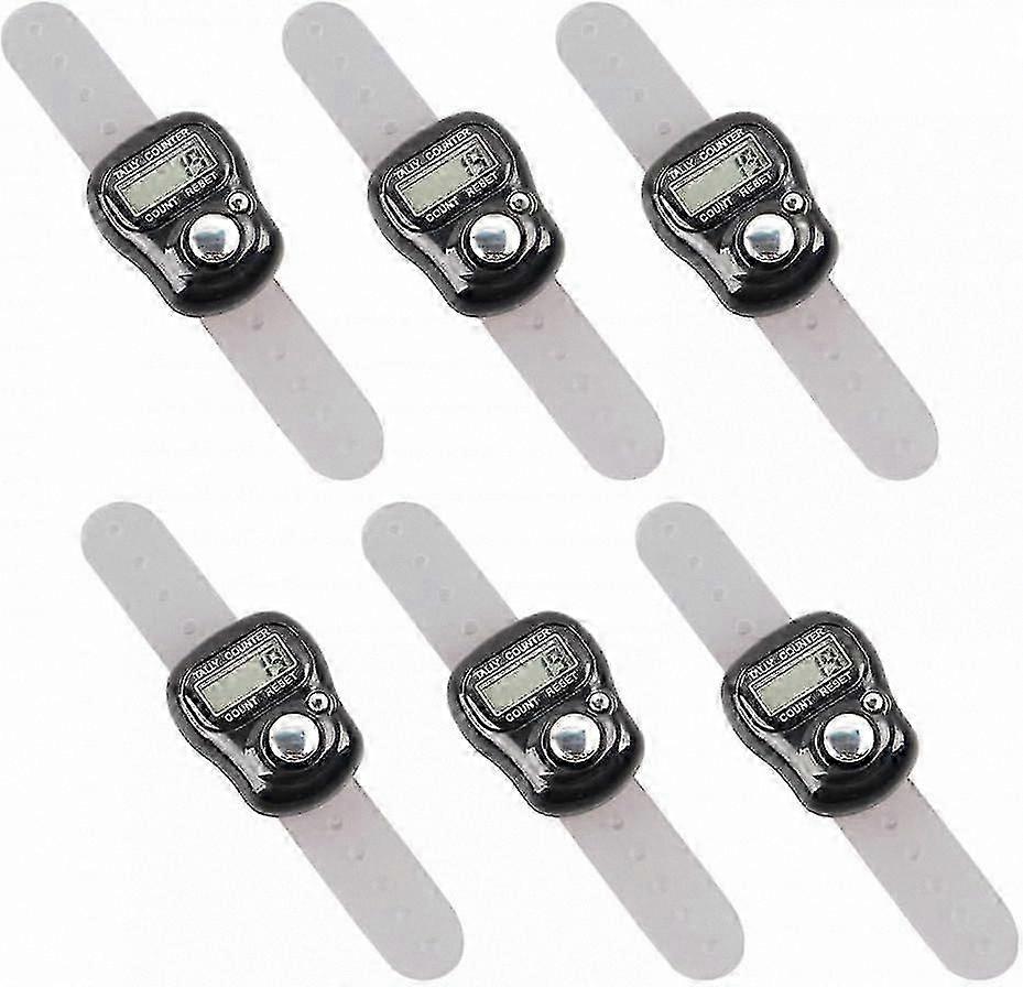 6-Pack Mini Digital Clickers for Counting and Statistics Portable Electronic Row Trackers