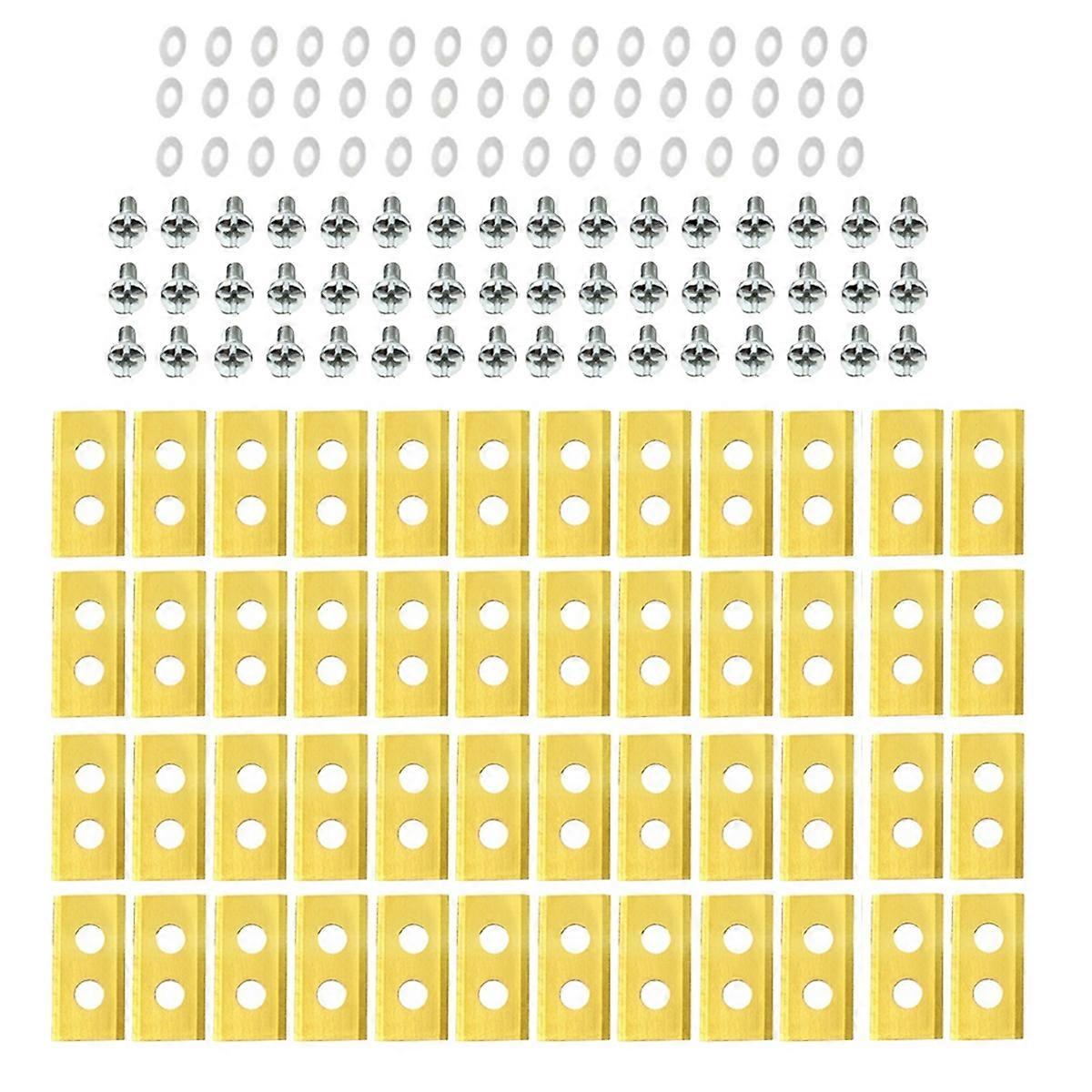 48 stk erstatningsblader for luba & yuka alle serier erstatning robotgressklipperblader sølv