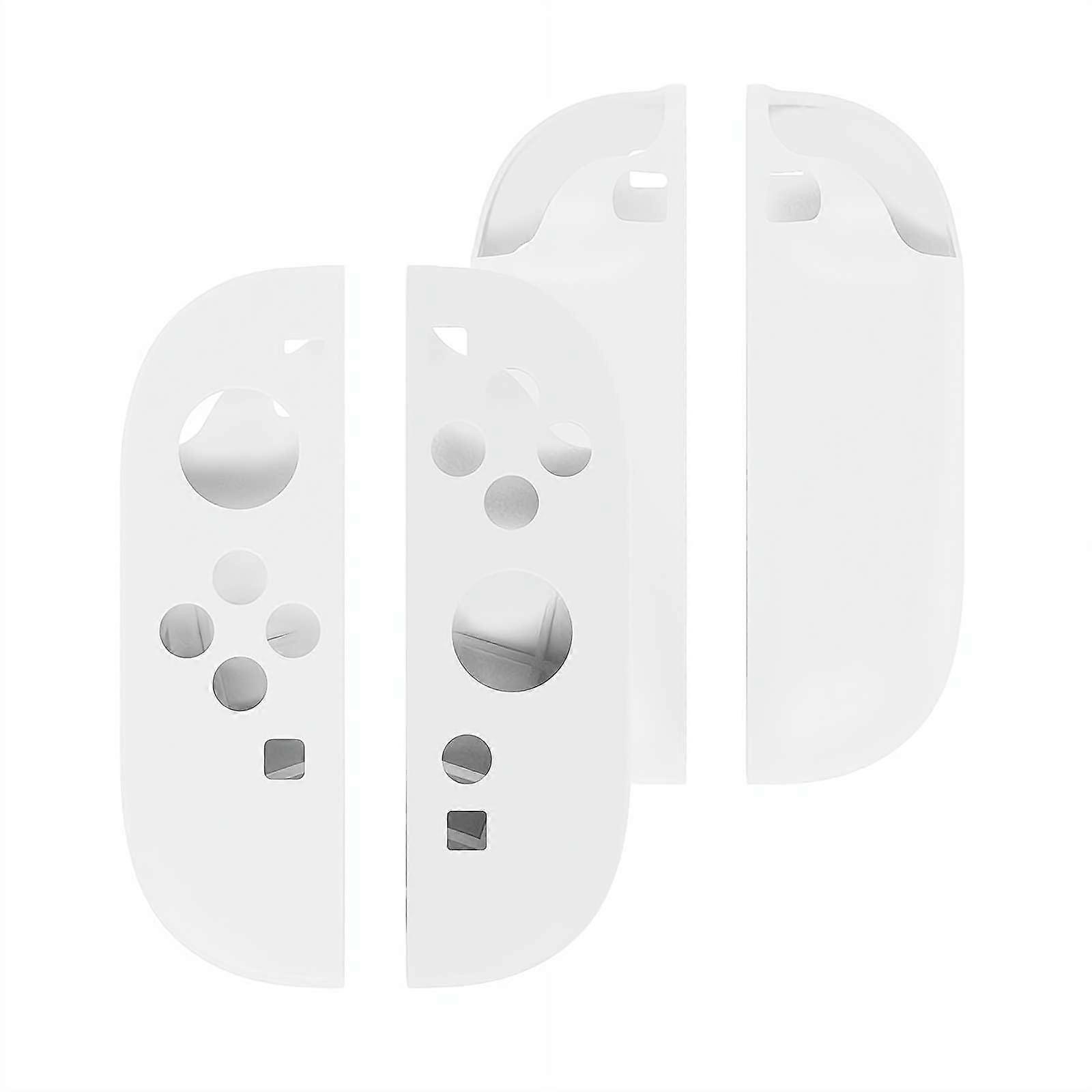 Silicone Case for Switch 2, Left and Right Grip Cover, Soft Material, Splash Protection, White Color, Full Protection